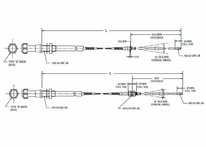 Голова кабеля системы управления кабеля системы управления переключения механизма серии смеси 565 до 550 пушпульная