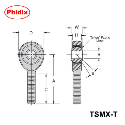 TSMX-T/TSFX-T ПТФЕ-оформленные тяжелые концы стержней