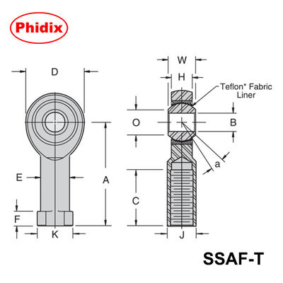 SSAM-T/SSAF-T серии из нержавеющей стали, с PTFE-покрытыми концами прутков. Высокая коррозионная устойчивость для чистой комнаты и пищевых продуктов.