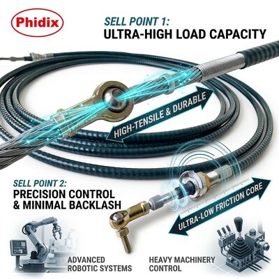 Механический кабель управления с установленным радиусом изгиба до 5 дюймов OEM одобрен для точных систем управления