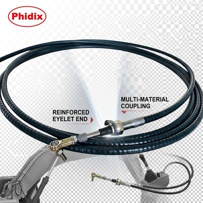 Специально разработанная сборка механического тягового управления с минимальным радиусом изгиба 15 см, идеально подходит для сложных механических систем